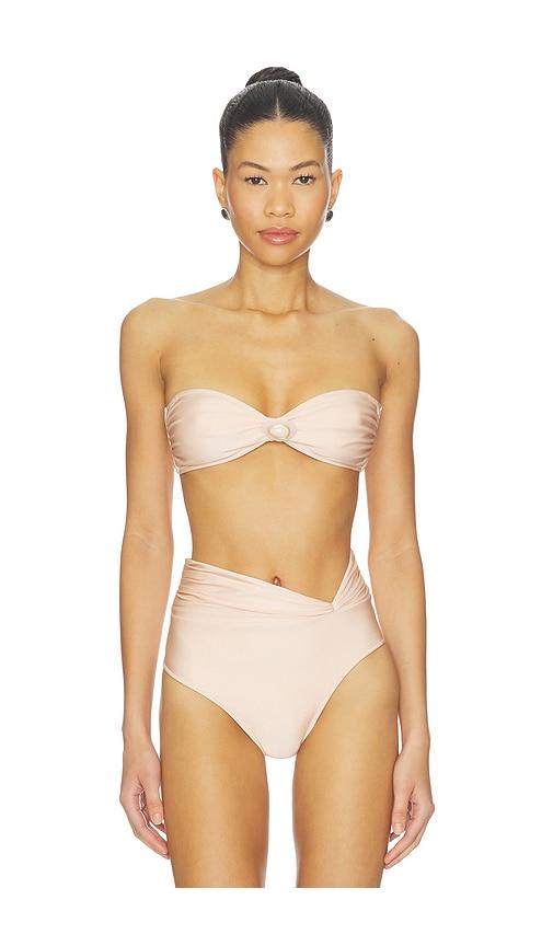 shani shemer rosie bikini top in blush.