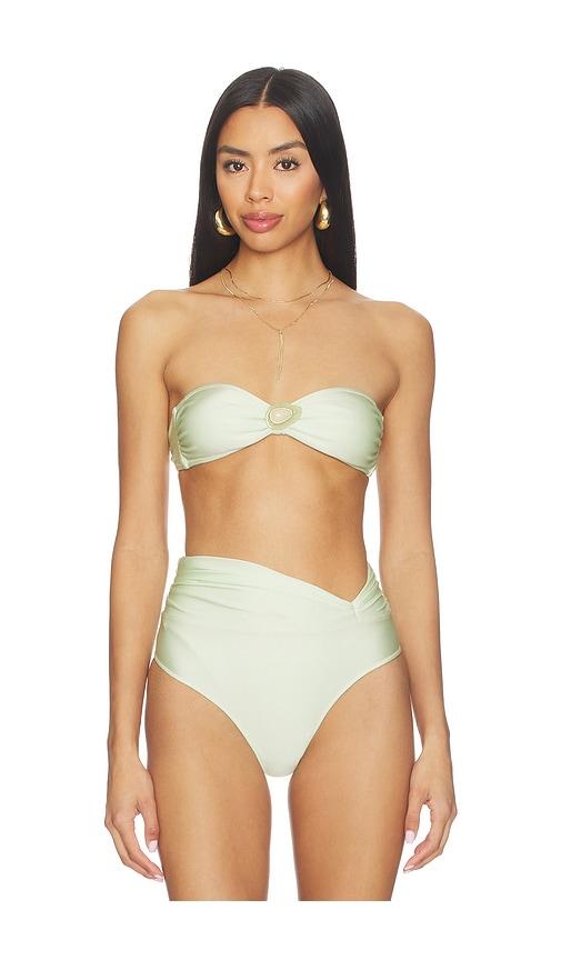 shani shemer rosie bikini top in mint.