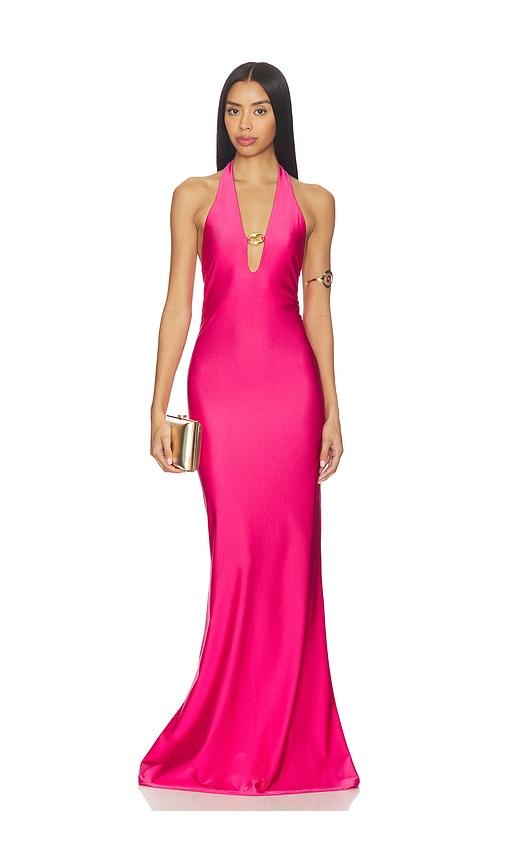 shani shemer sienna maxi dress in fuchsia.