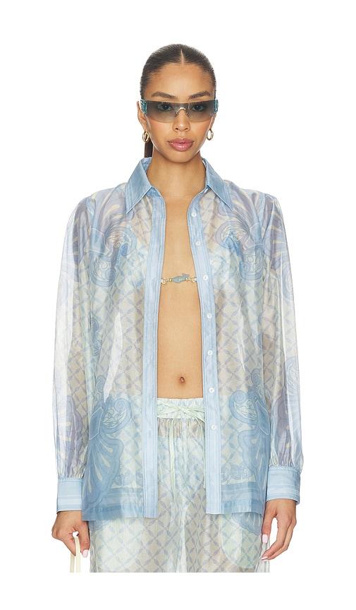 shani shemer susan shirt in baby blue.