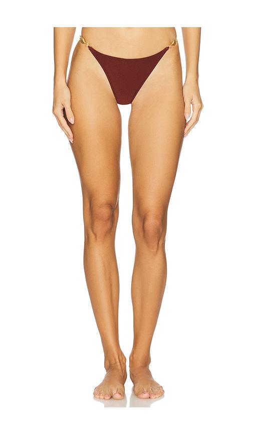 shani shemer tyro bikini bottom in burgundy.