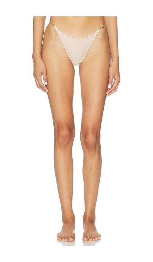shani shemer tyro bikini bottom in metallic neutral.