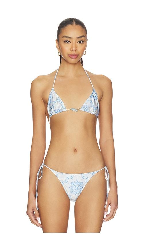 shani shemer vivienne bikini top in baby blue.
