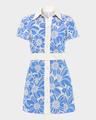 shannon embroidered chambray mini dress
