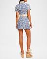 shannon embroidered chambray mini dress