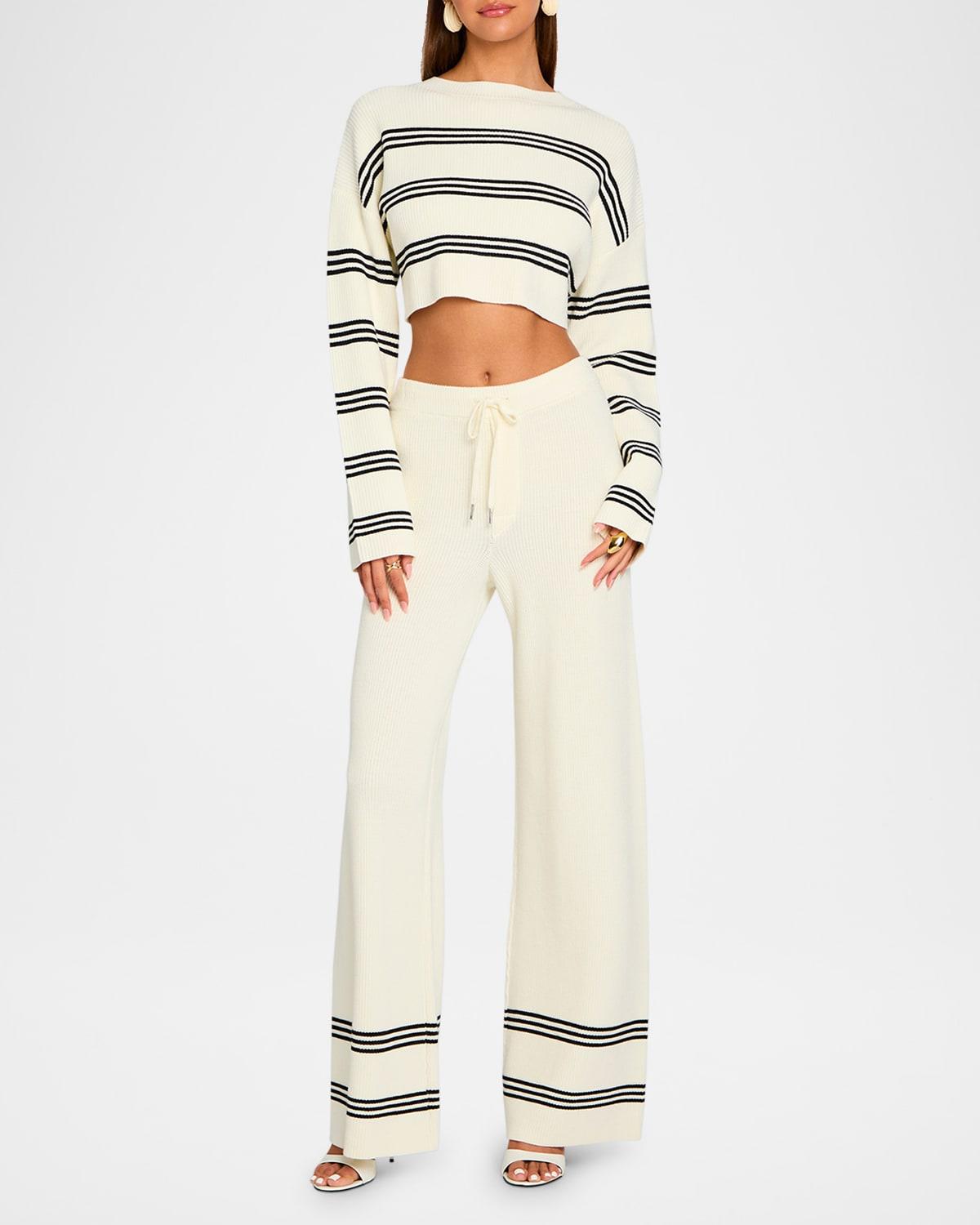 sharlie striped knit sweater