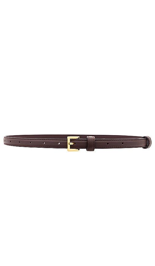 shashi mia skinny belt in brown.