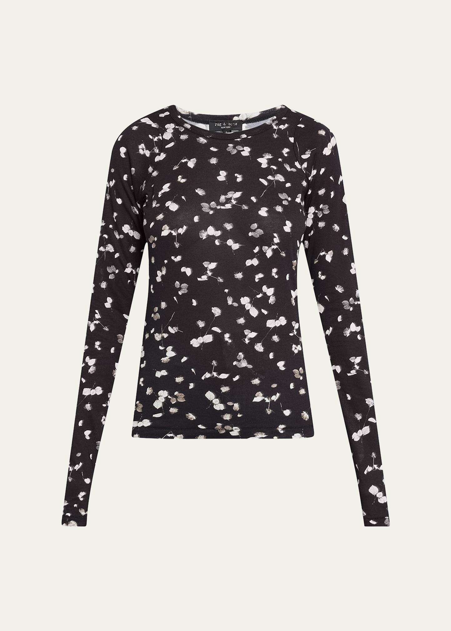 shaw paneled long-sleeve top