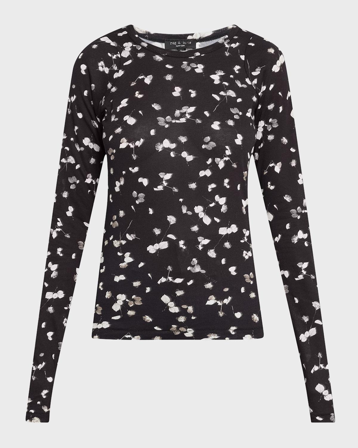 shaw paneled long-sleeve top