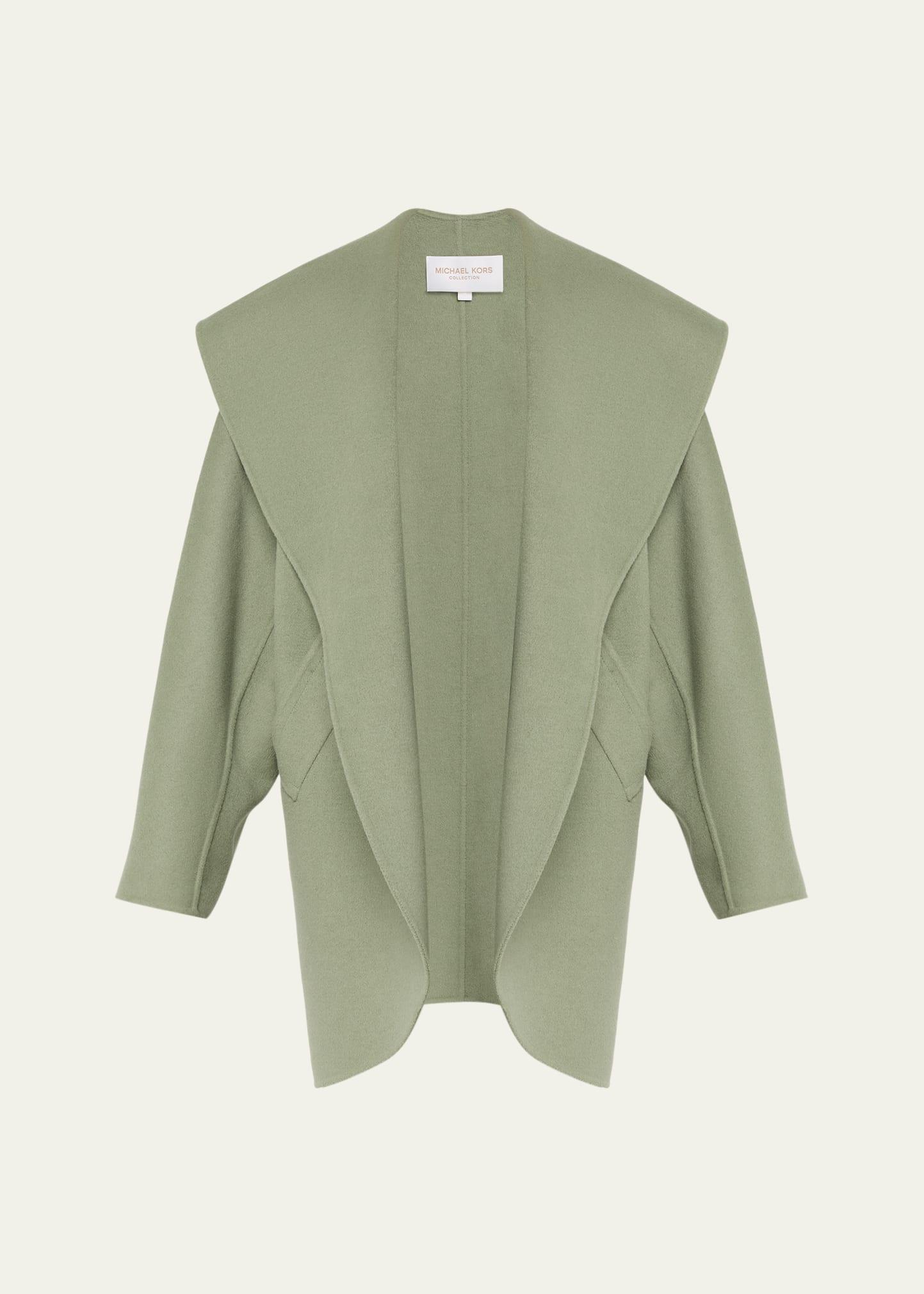 shawl clutch coat double-faced plush wool