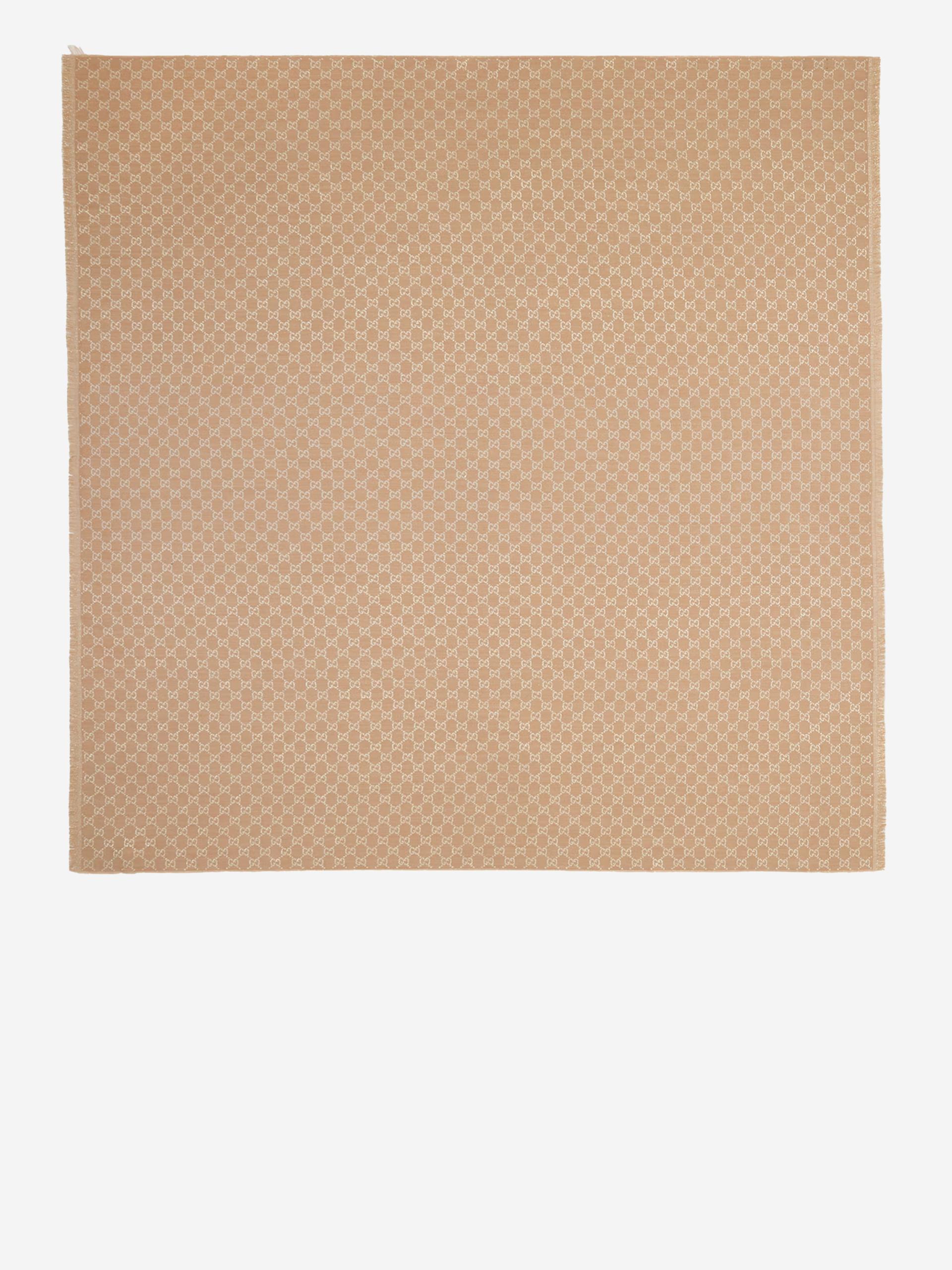 shawl with printed gg lam