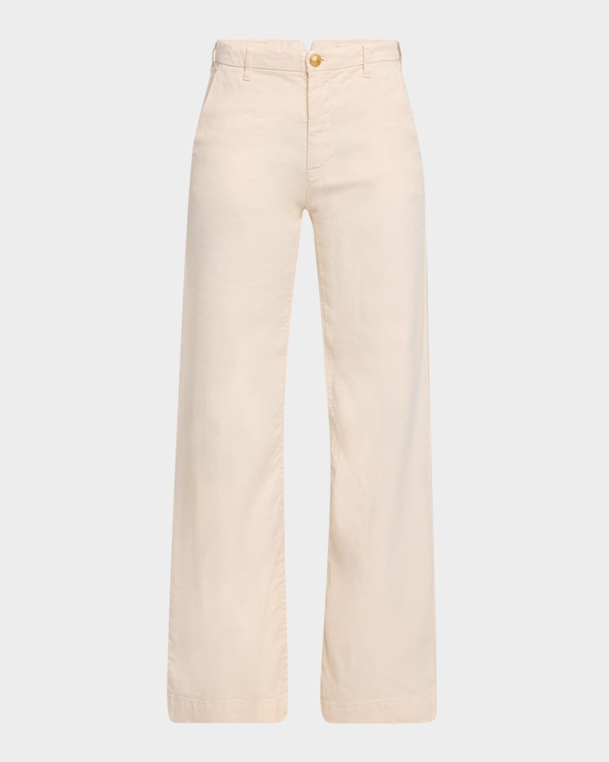 shay wide-leg linen blend pants