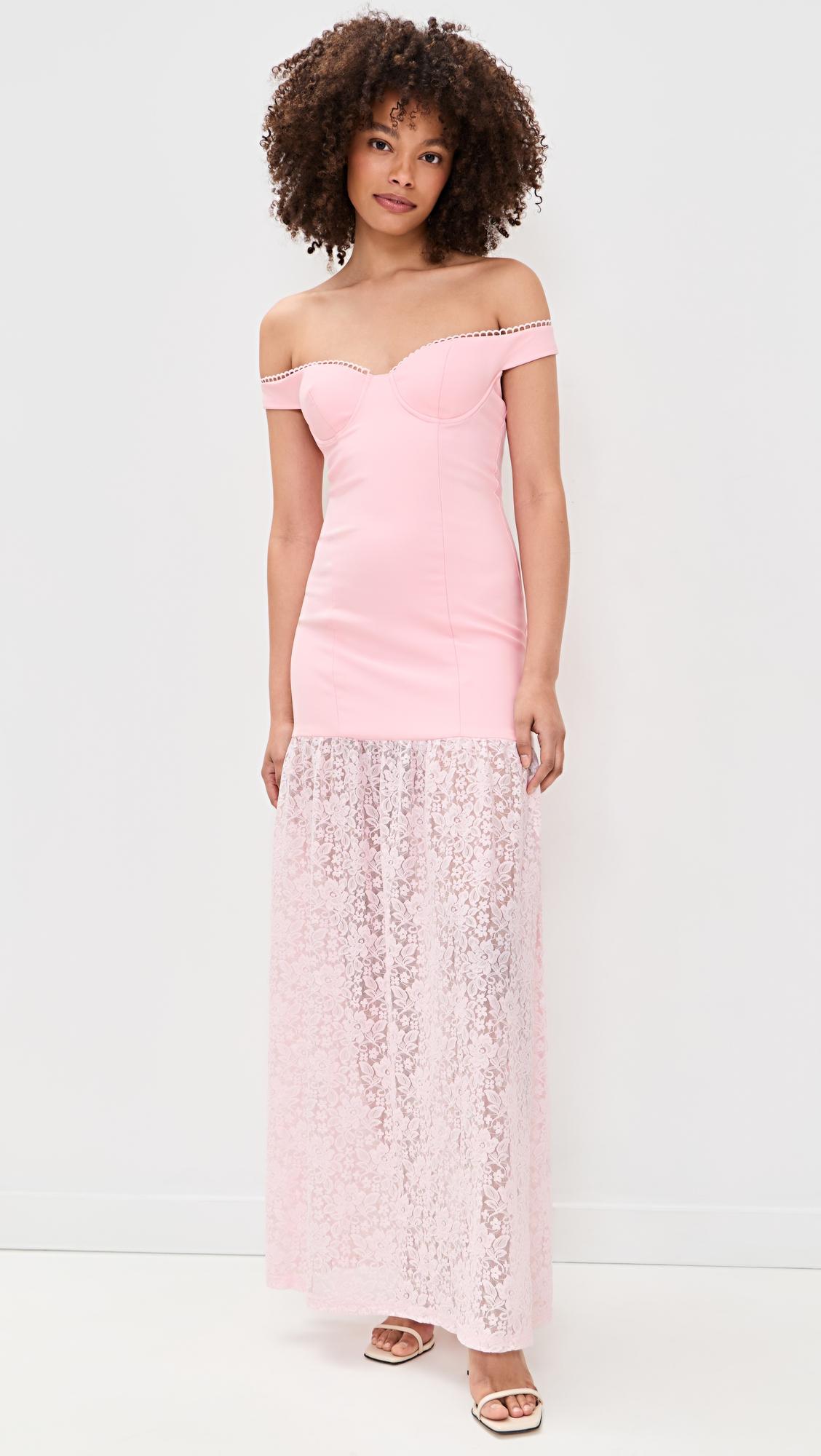 shayla off shoulder maxi dress