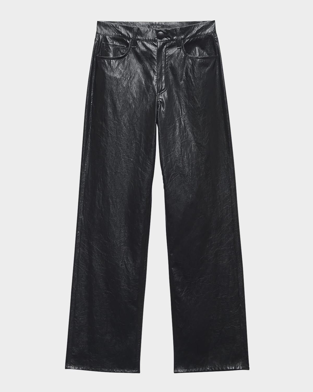 shea straight faux leather pants