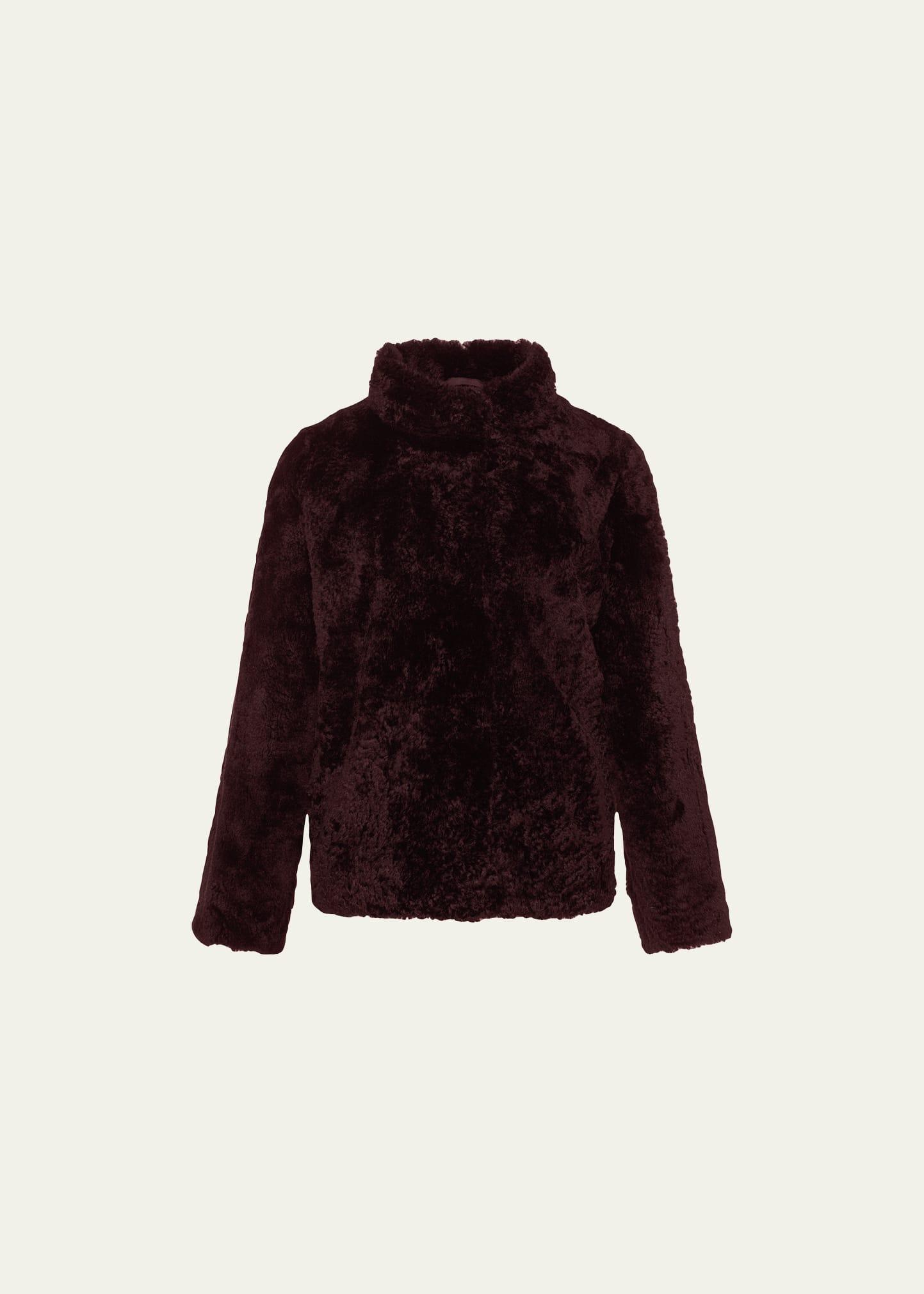 sheared cashmere goat overcoat