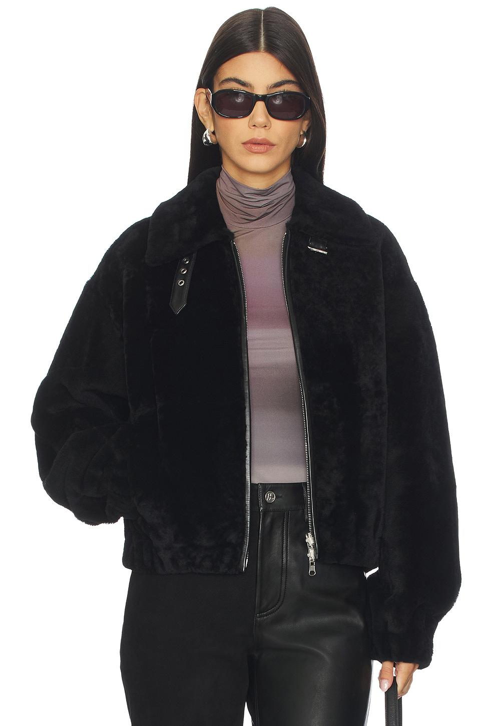 shearling bomber