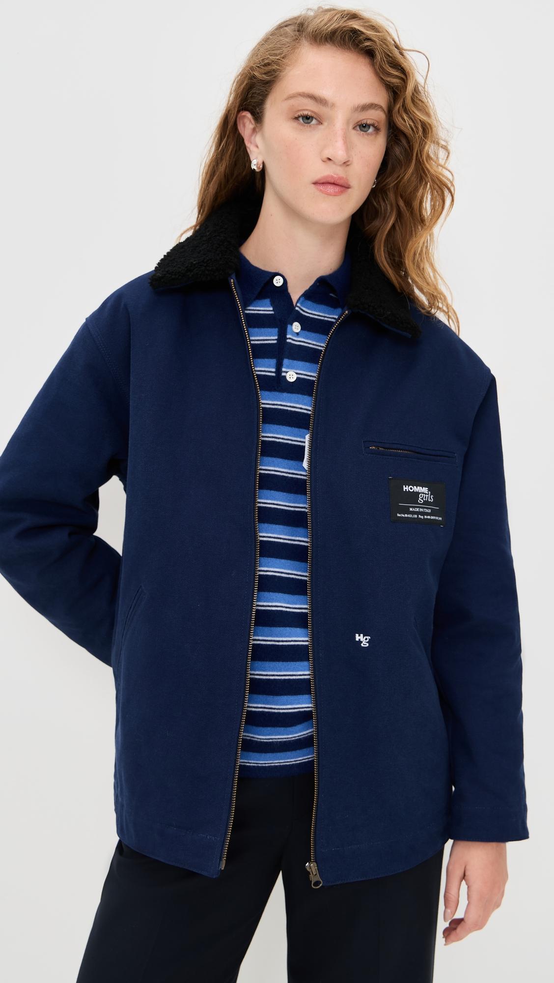 shearling collar workwear jacket