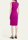 sheath crepe wool dress