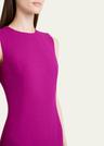 sheath crepe wool dress