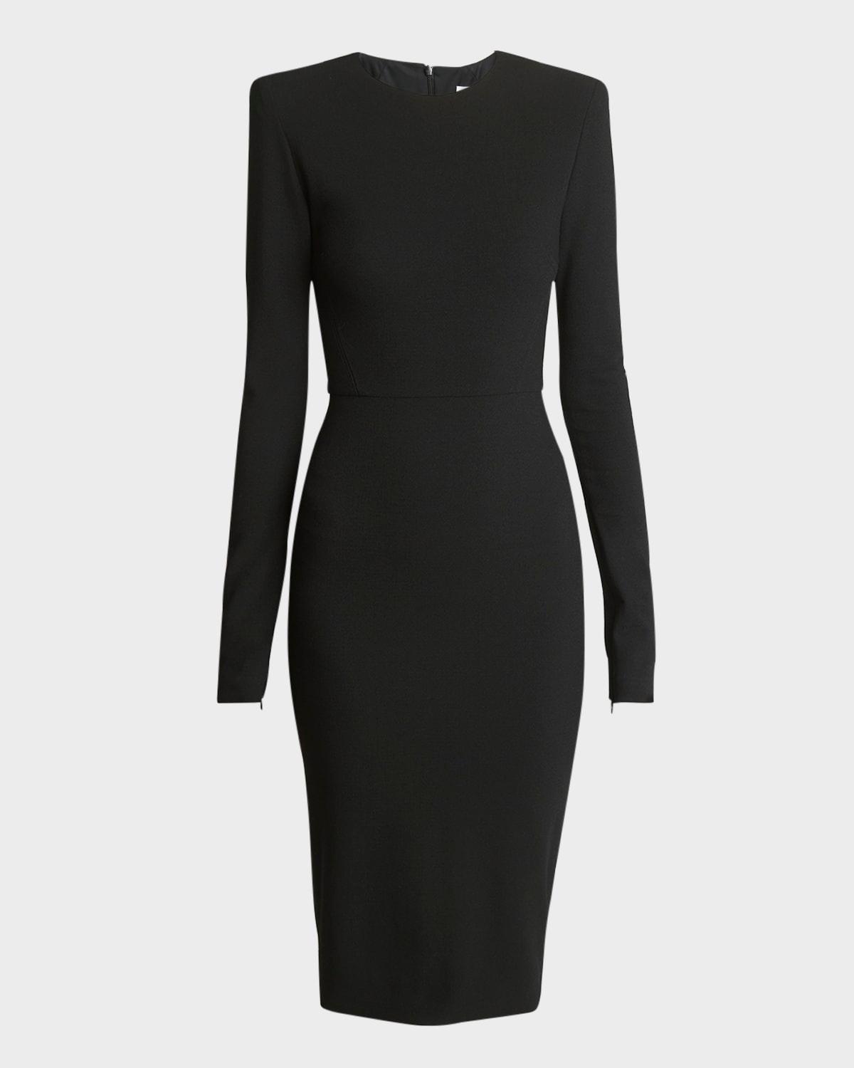 sheath wool midi dress