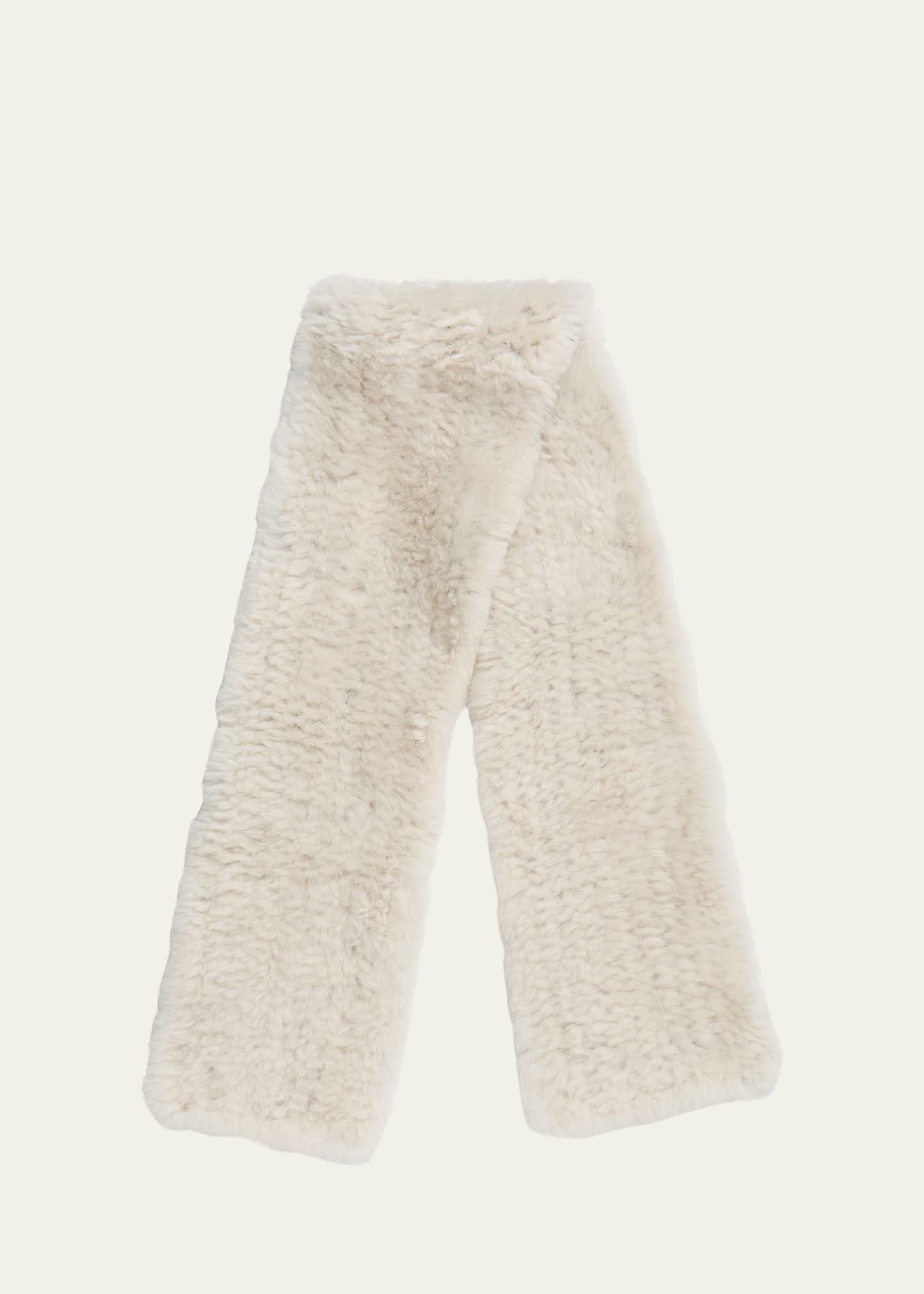 sheep shearling scarf