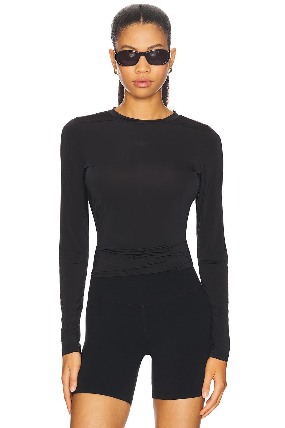 sheer 3 stripe long sleeve