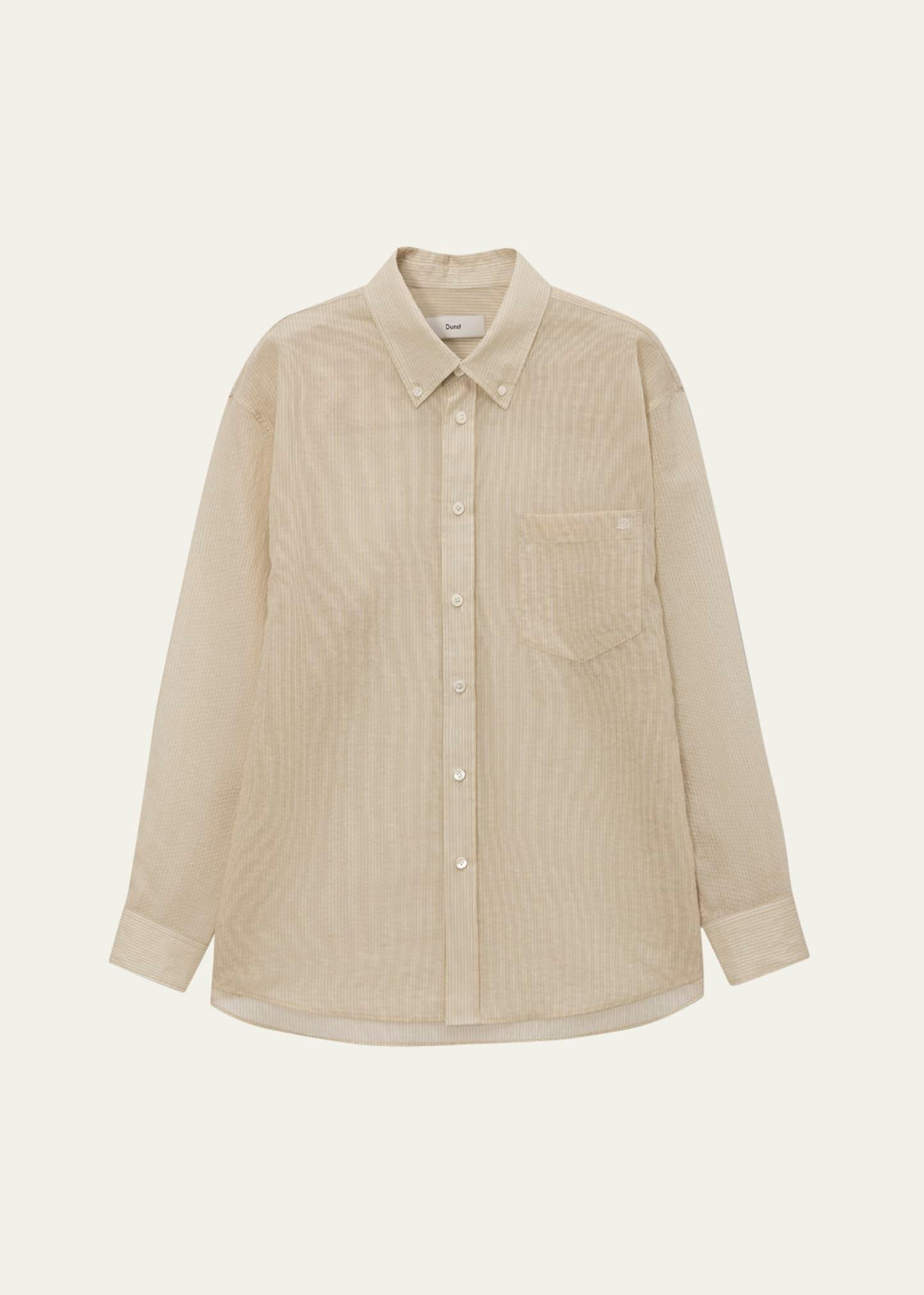 sheer button-front shirt