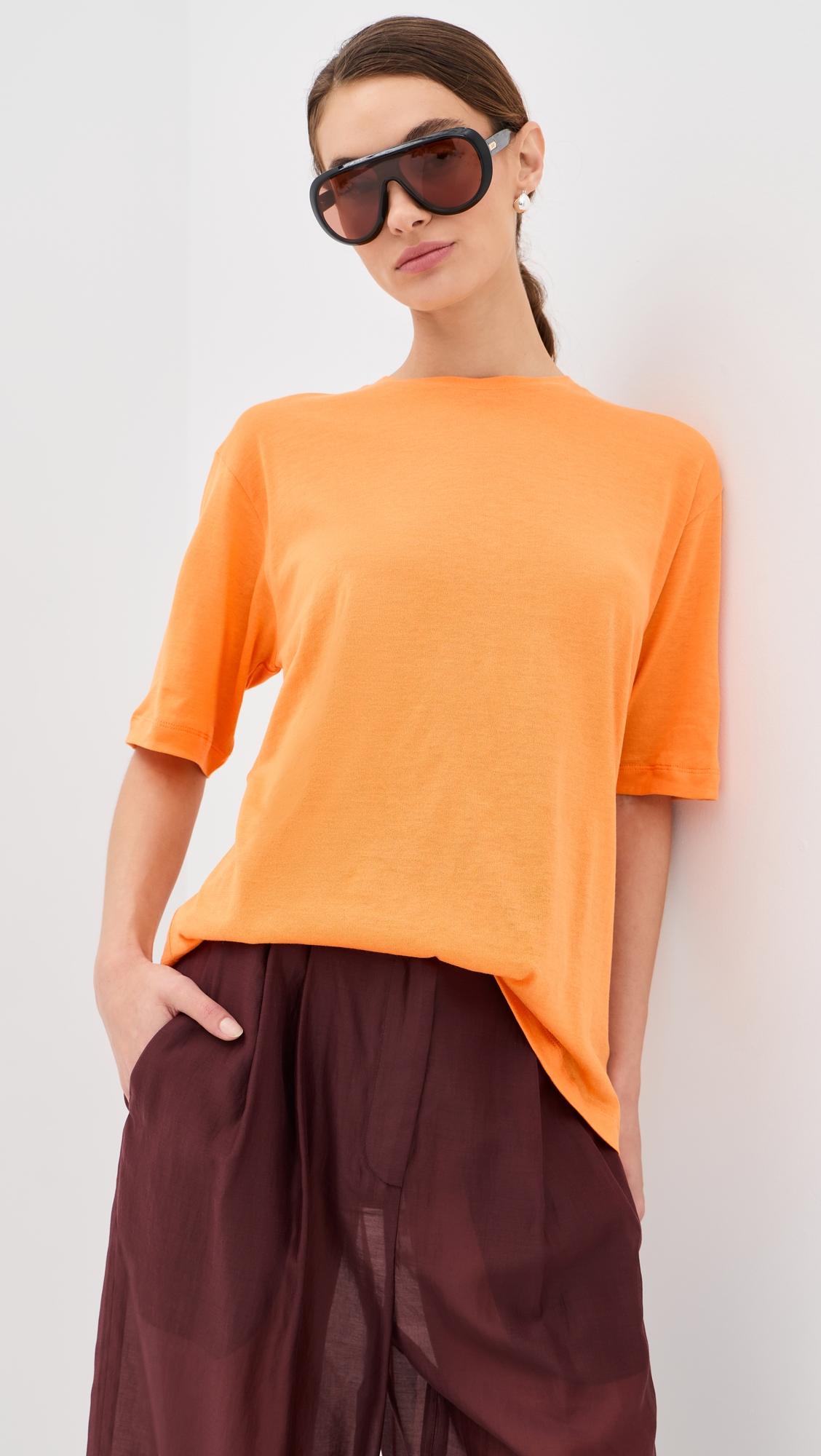 sheer crepe knit tee