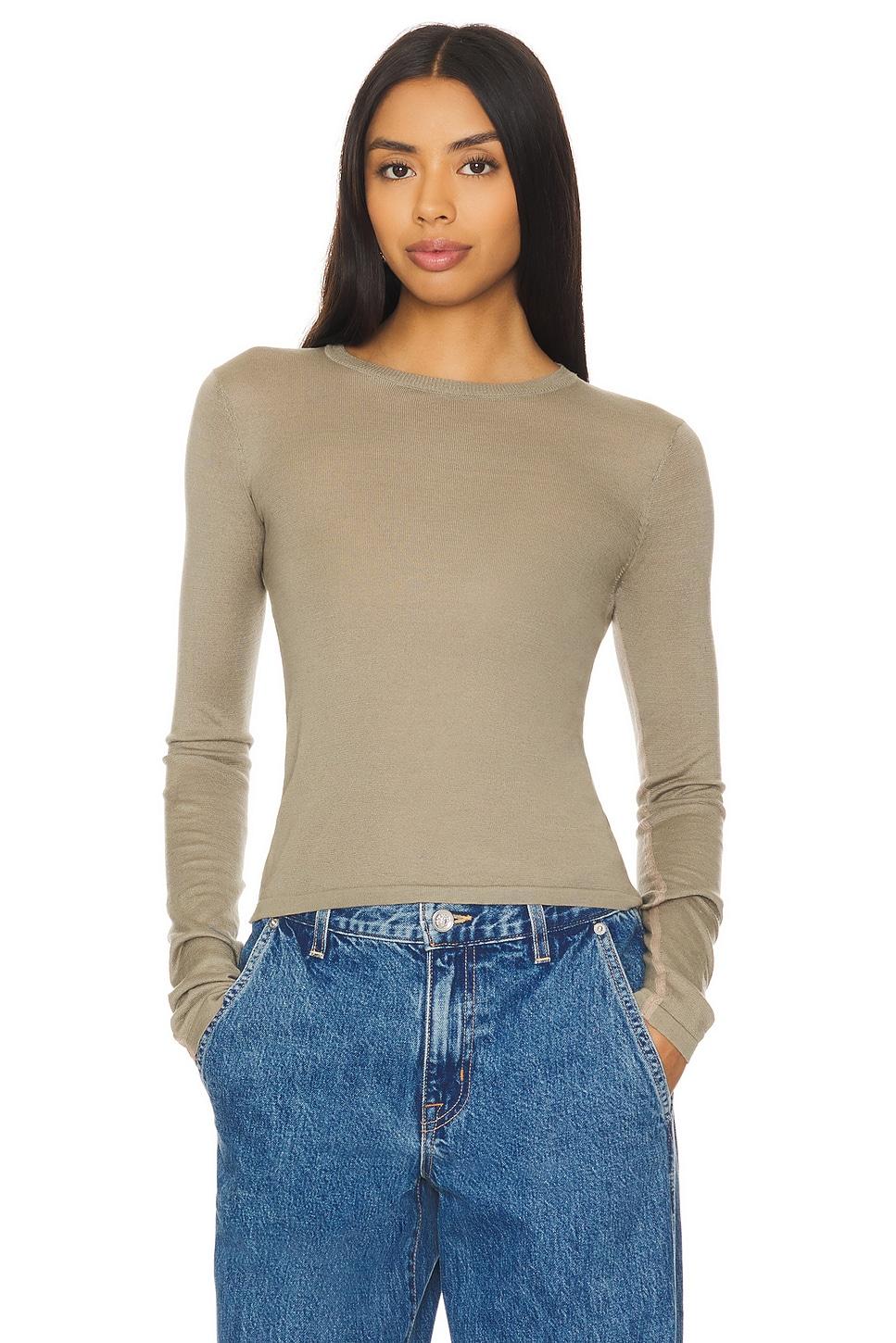 sheer essentials long sleeve top