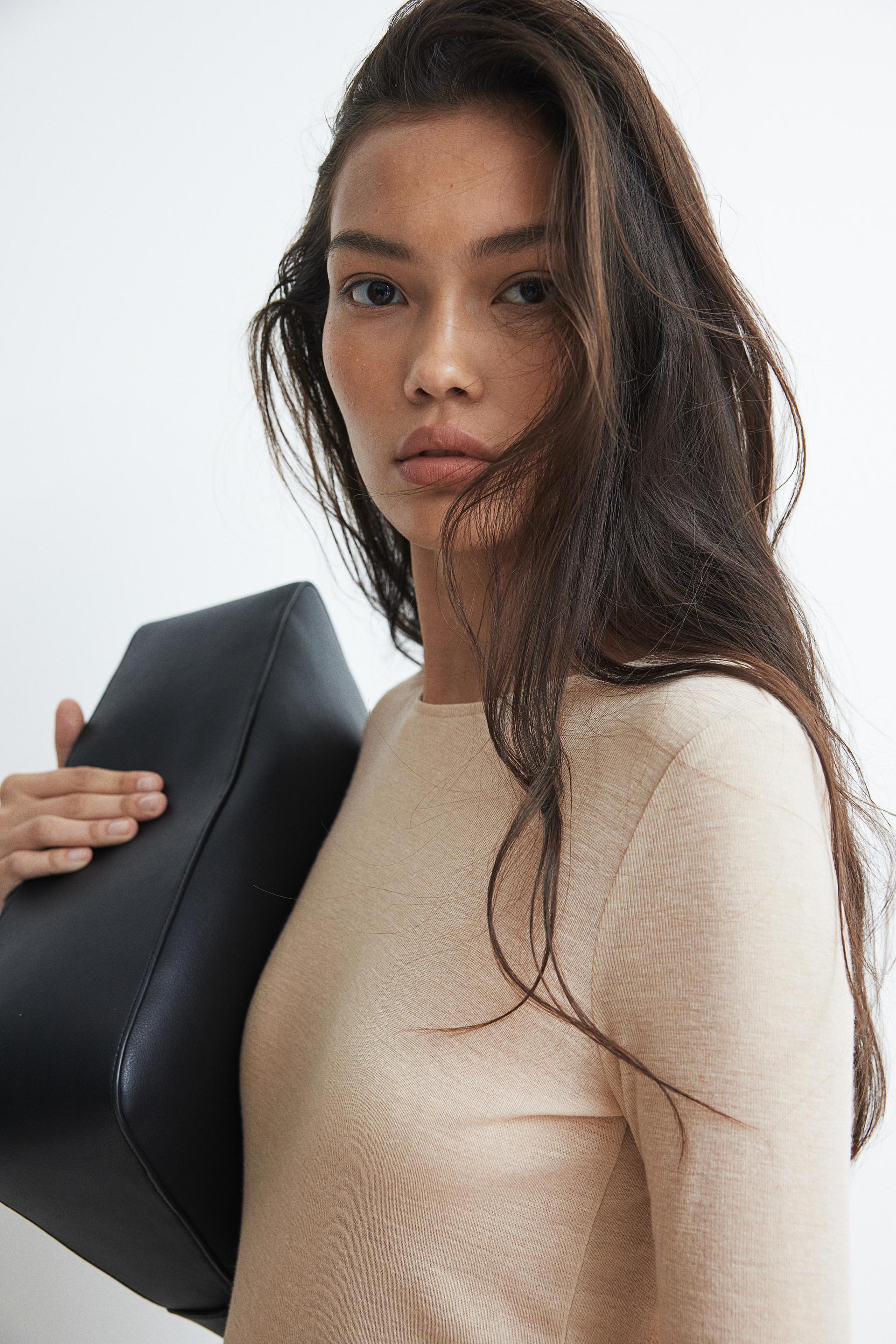 sheer jersey top