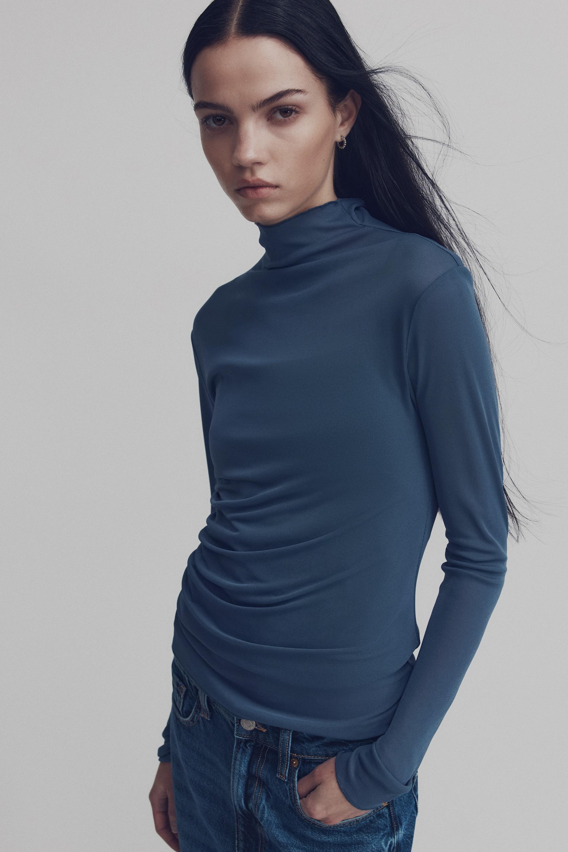 sheer jersey top