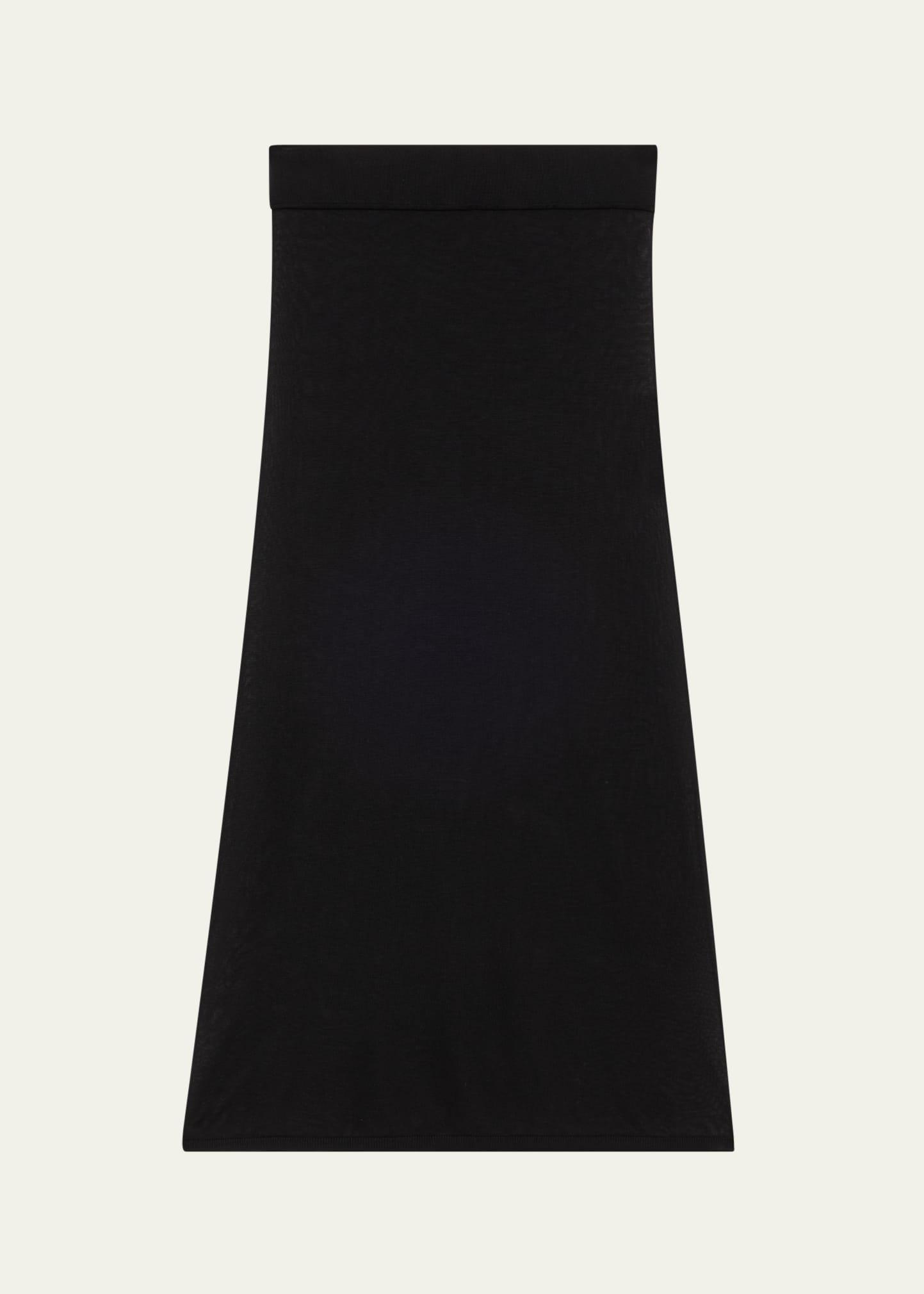 sheer knit maxi skirt