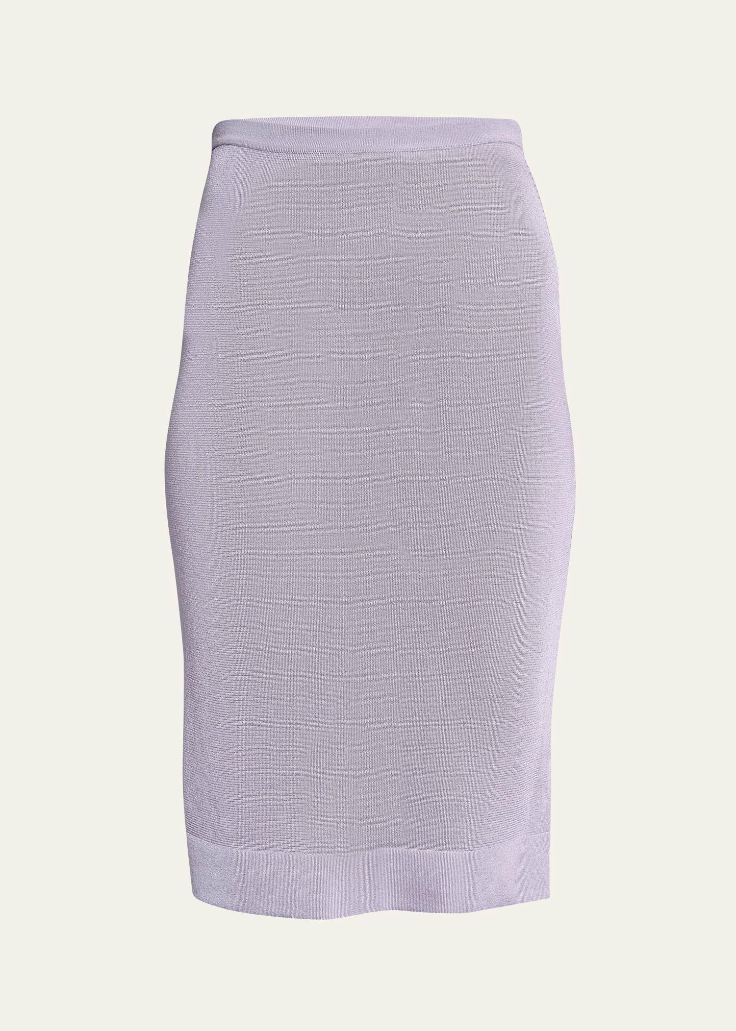 sheer knit pencil skirt