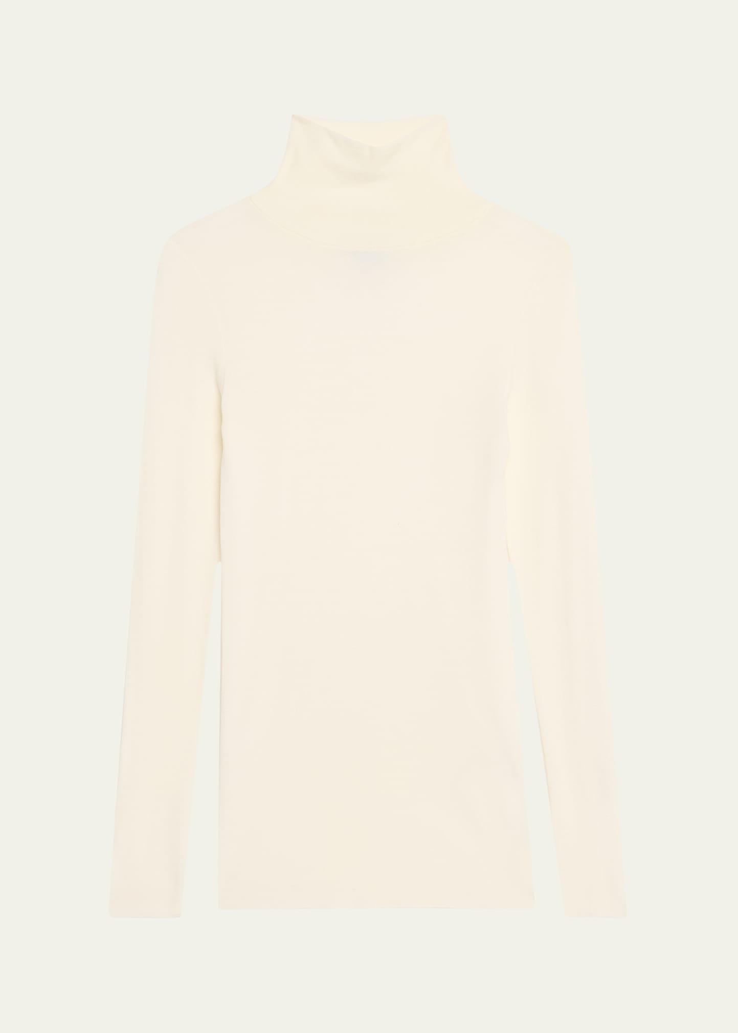 sheer wool turtleneck top