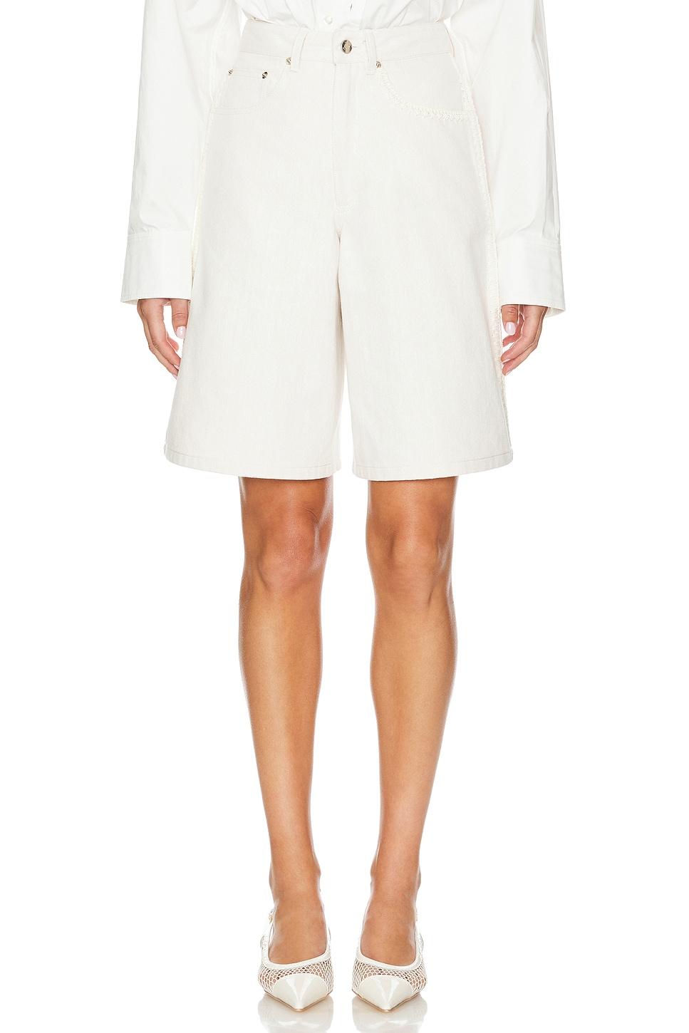 sheila hand crochet denim shorts