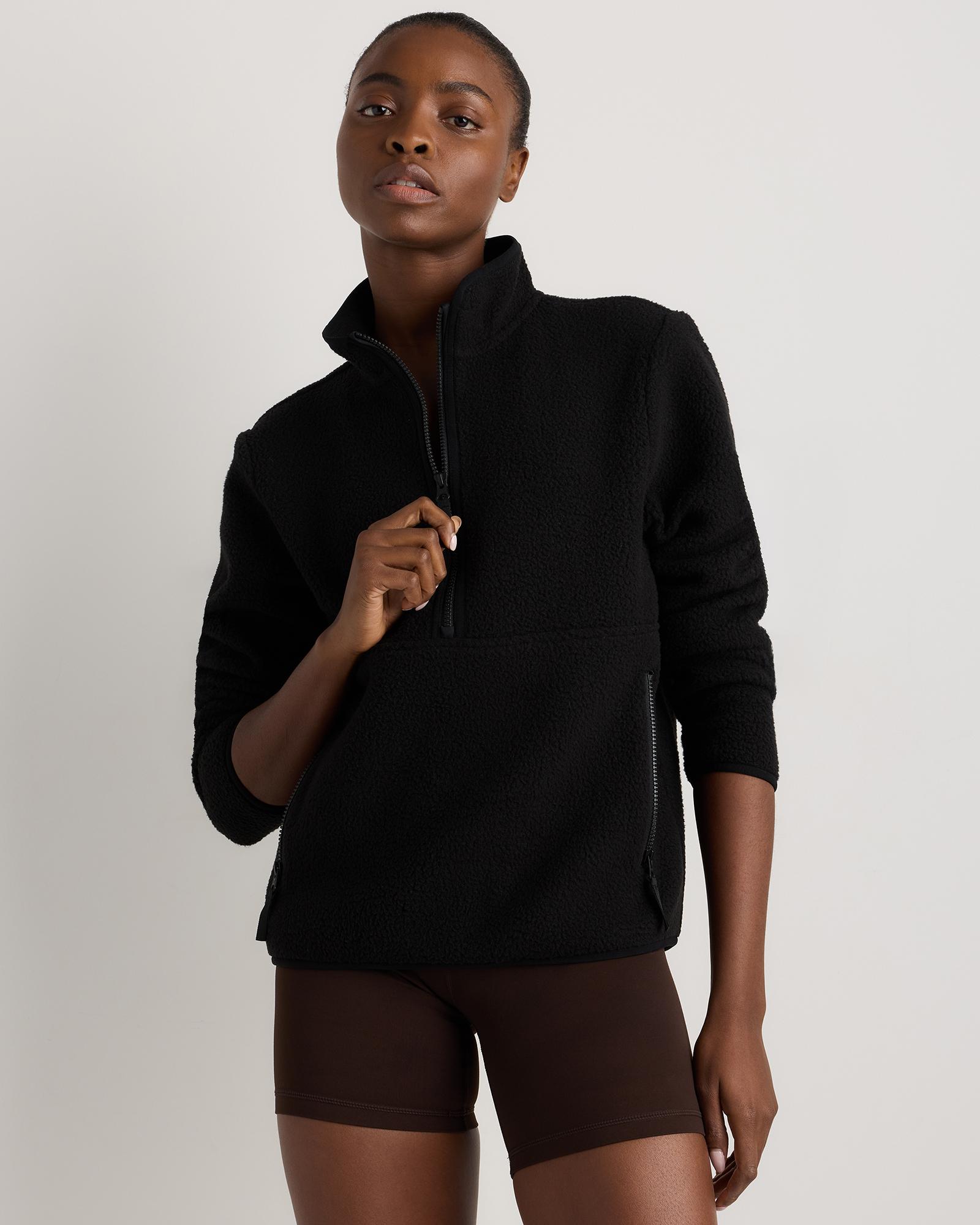sherpa half-zip jacket