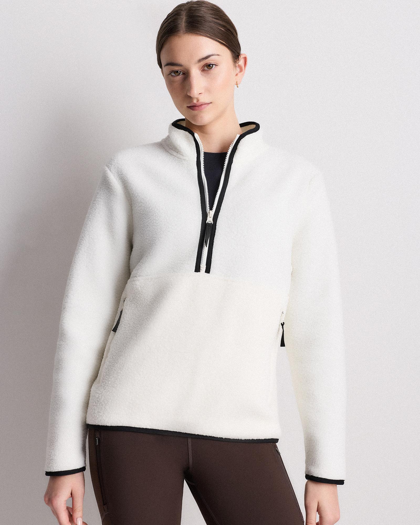 sherpa half-zip jacket