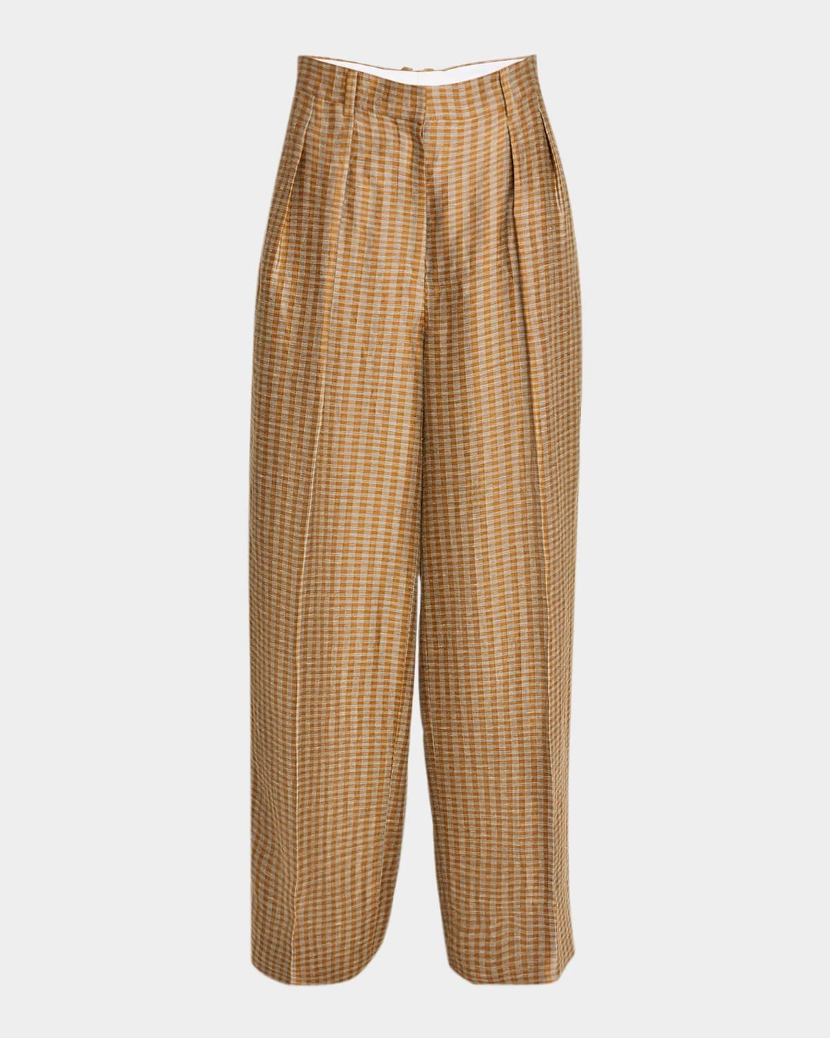 sherry printed wide leg linen pants