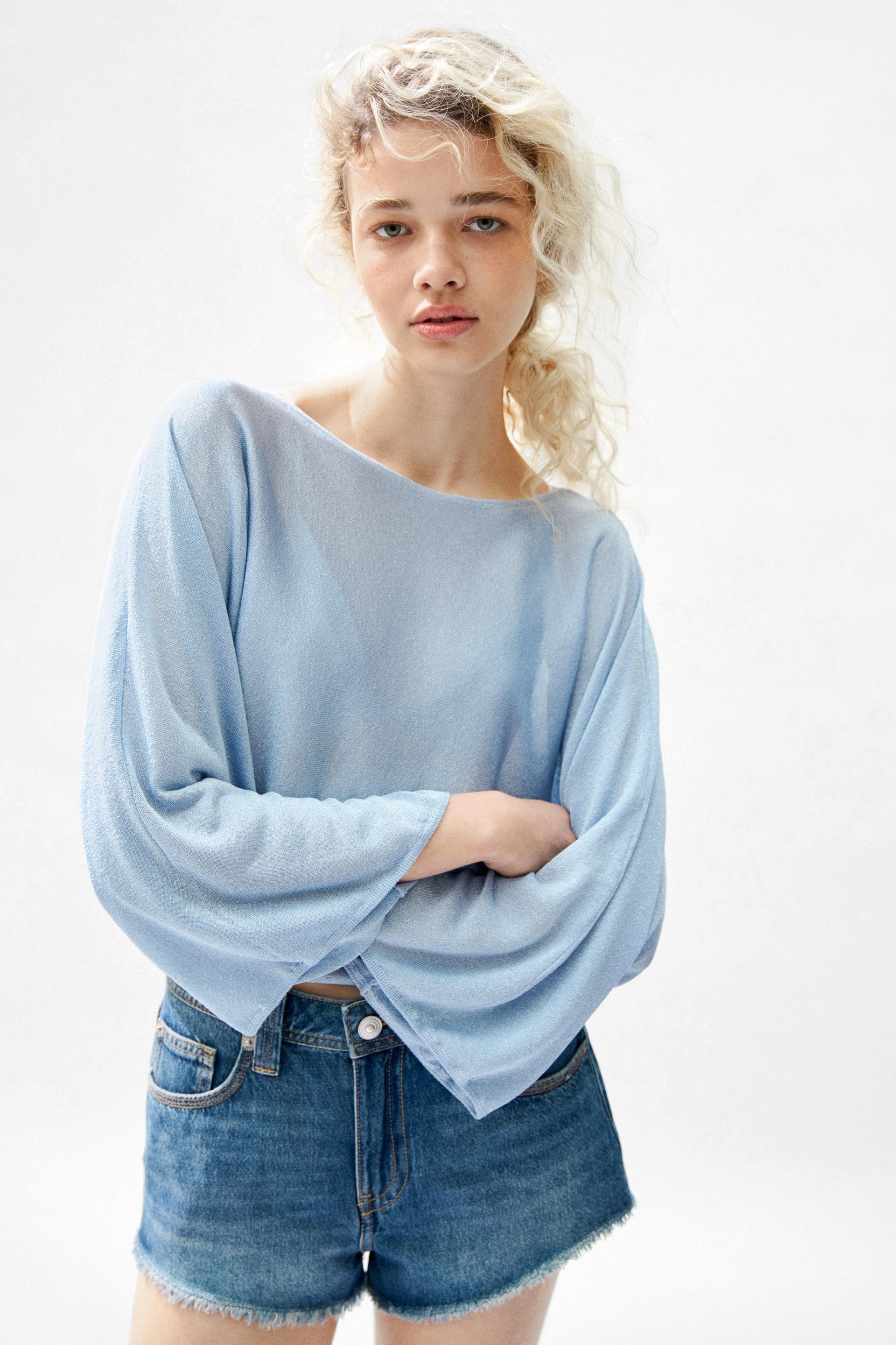 shimmery cape top