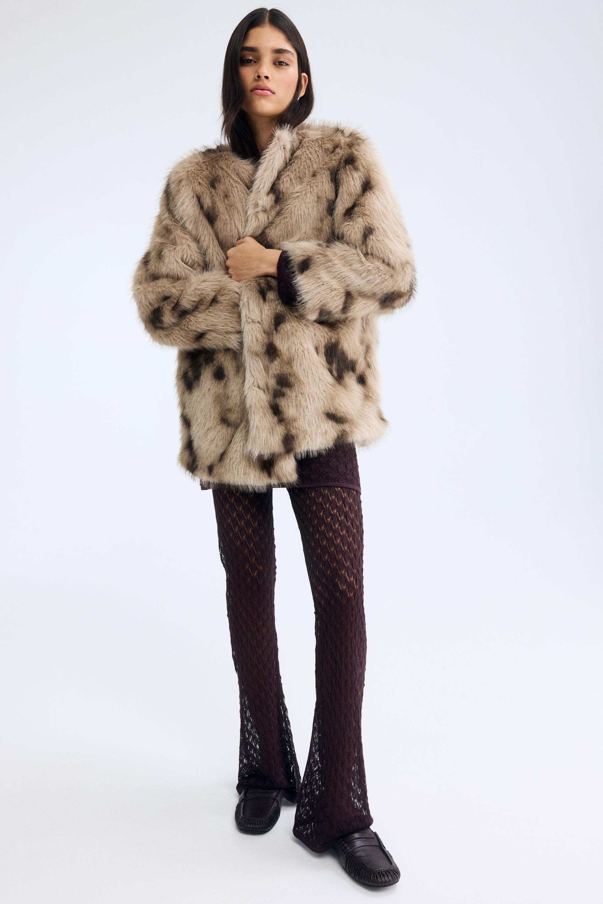 shimmery pointelle-knit pants