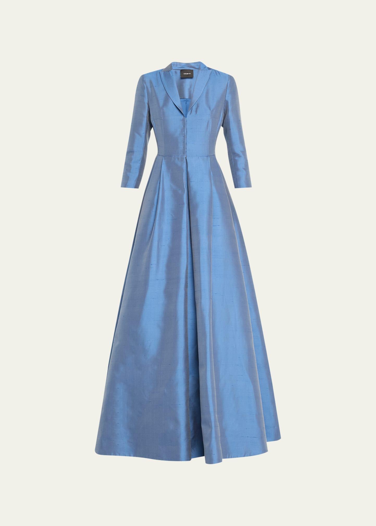 shiny coat gown