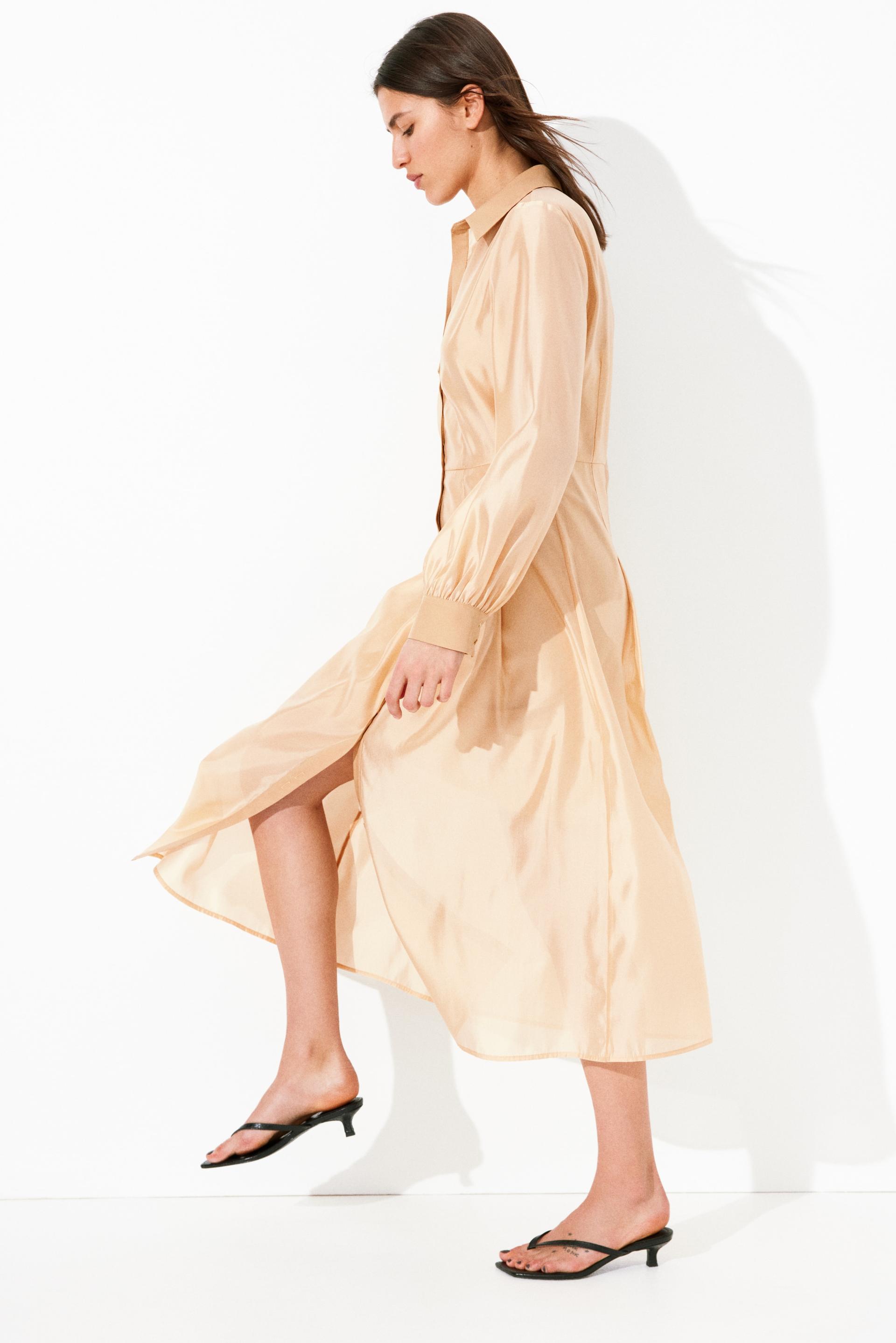 shirt dress with tapered waist