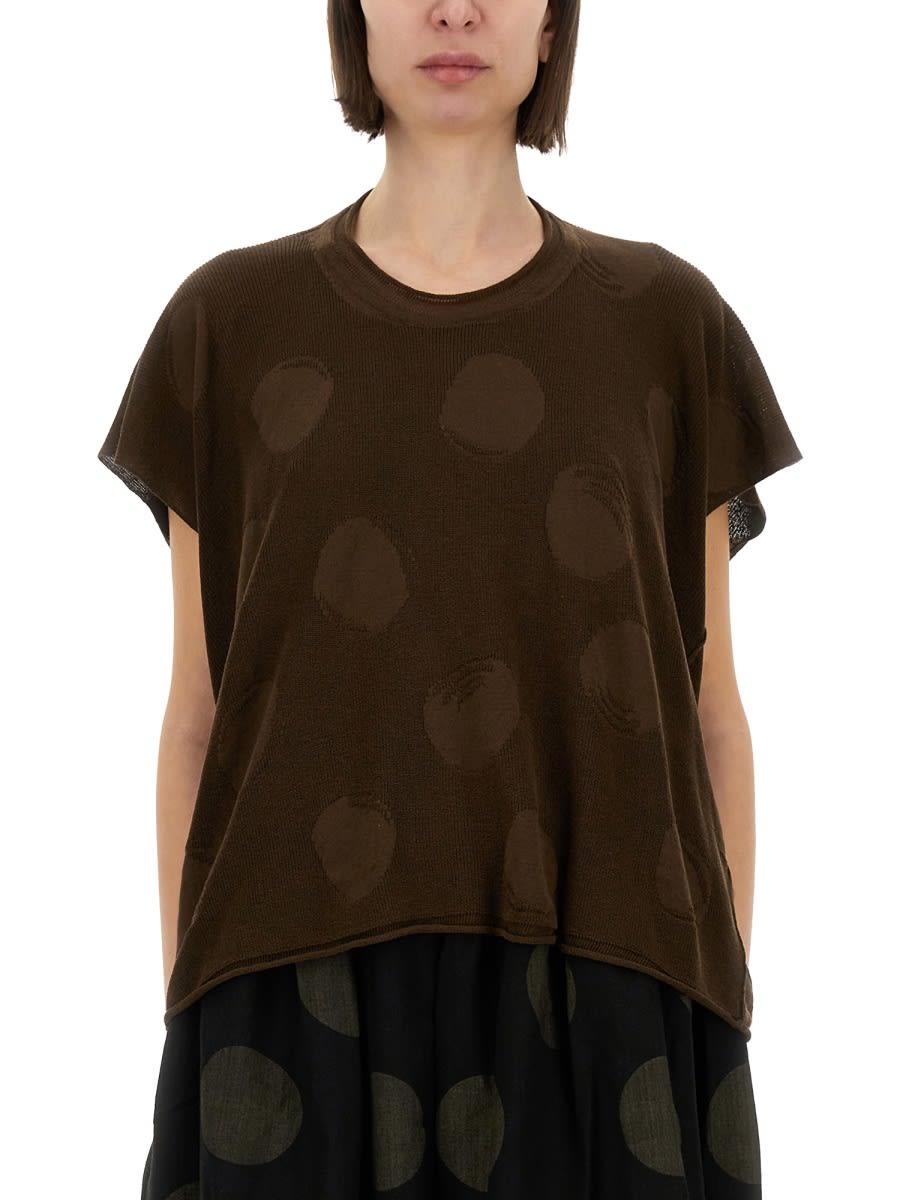 shirt with polka dot pattern