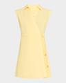 shivon cap-sleeve poplin mini wrap dress