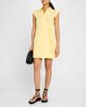 shivon cap-sleeve poplin mini wrap dress