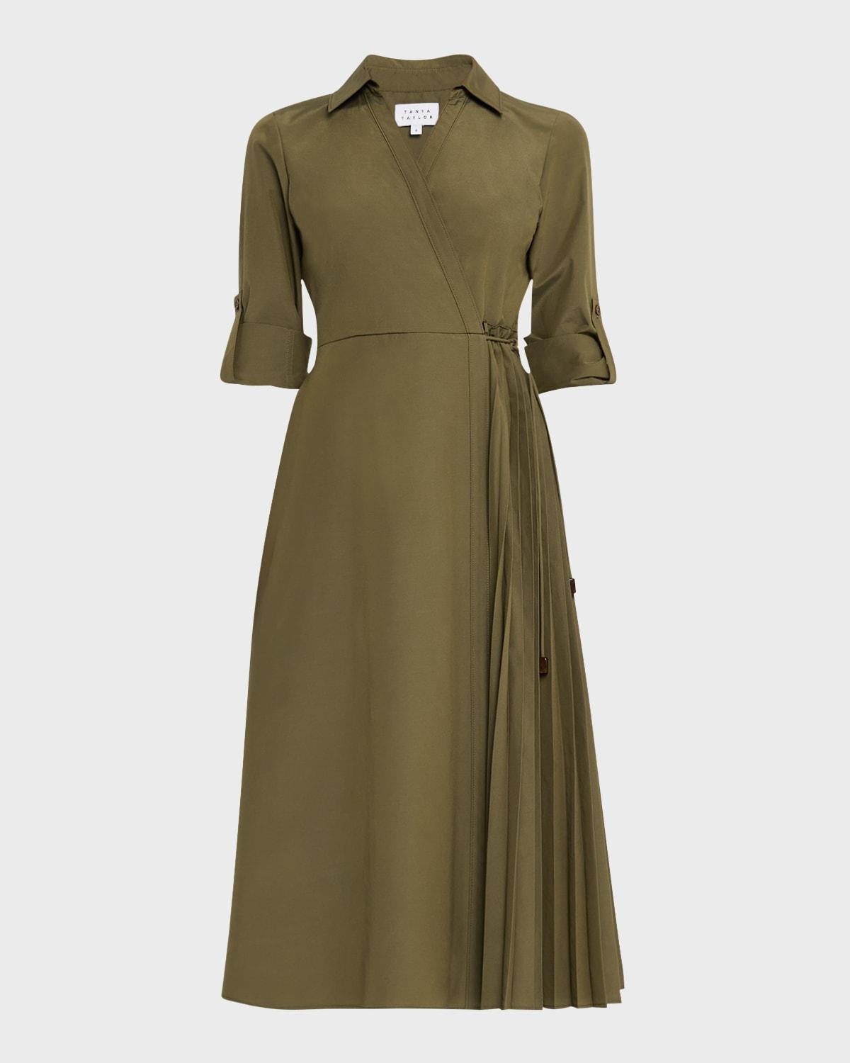 shivon midi wrap dress