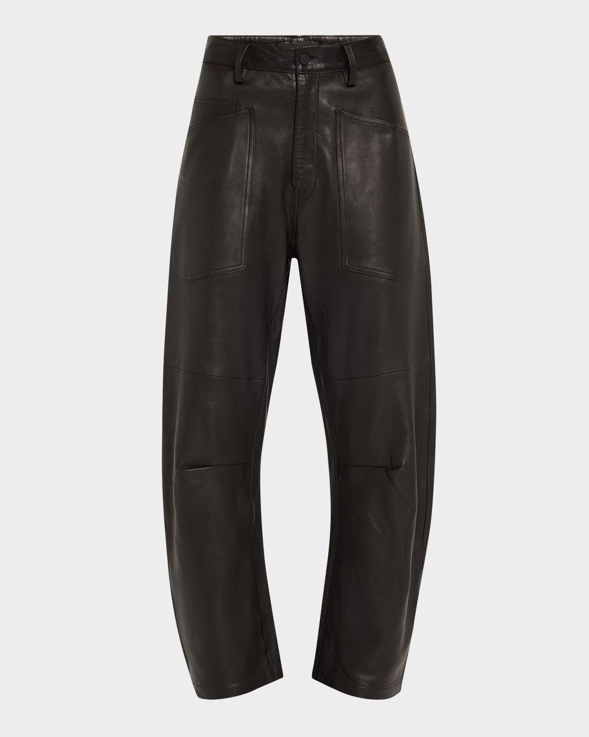 shon barrel leather pants