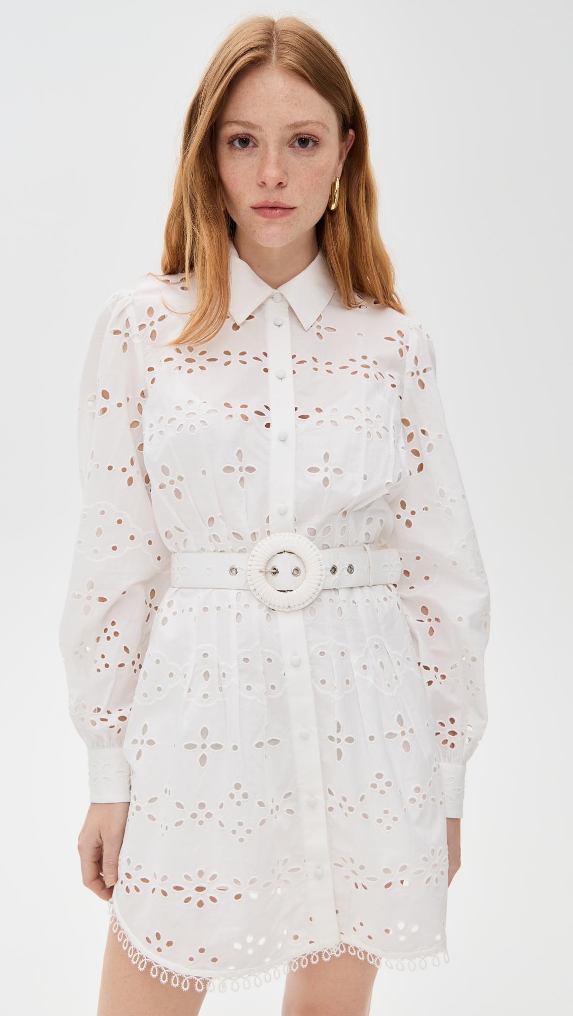 short dress with buckle belt and slip