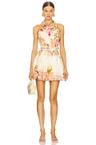 short dress with buckle belt