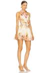 short dress with buckle belt